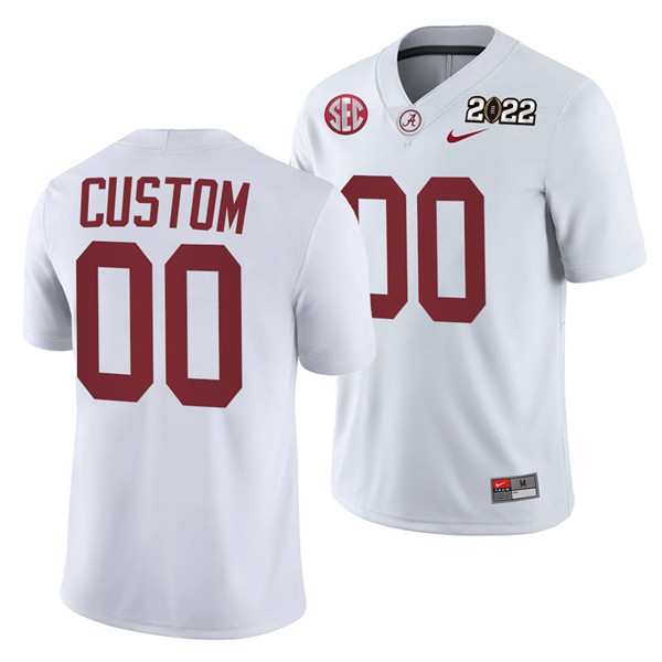 Men's Alabama Crimson Tide ACTIVE PLAYER Custom 2022 Patch White College Football Stitched Jersey Men's Alabama Crimson Tide ACTIVE PLAYER Custom 2022 Patch White College Football Stitched Jersey